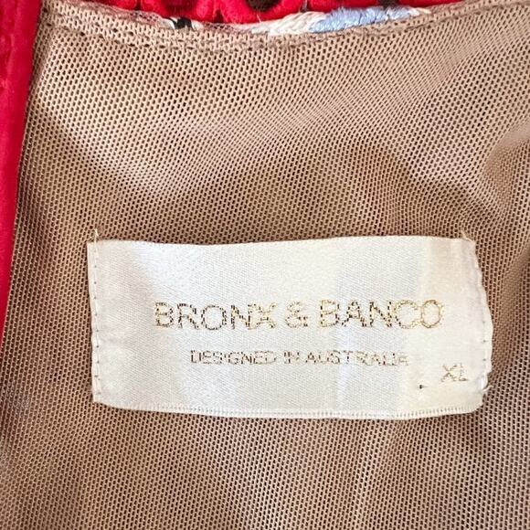 Bronx and Banco Ivanka Floral Embroidered Tiered Mini Dress - US Size 10 - Picture 6 of 7